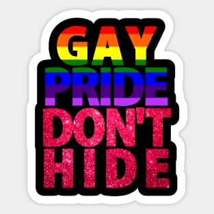 Gay Pride Don't Hide Sticker